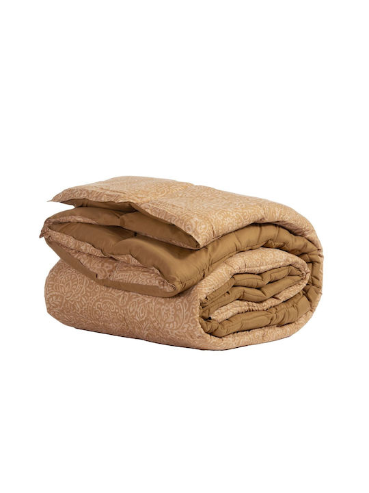 Nef-Nef Homeware Πάπλωμα Υπέρδιπλο με Γέμιση Microfiber 220x240εκ. Inspire Gold 330 GSM