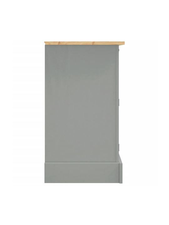 Bufet din Lemn Masiv cu Sertare Gri 112x43x78cm