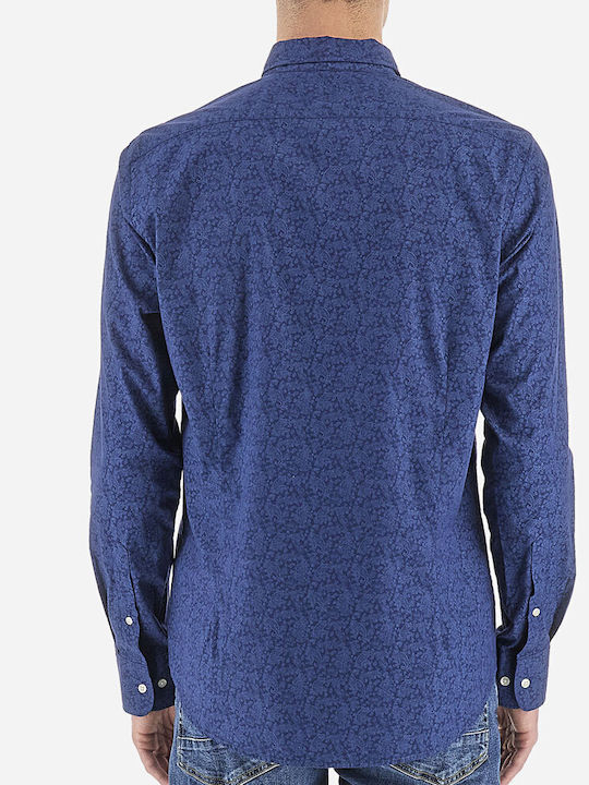 La Martina Men's Shirt Long Sleeve Blue