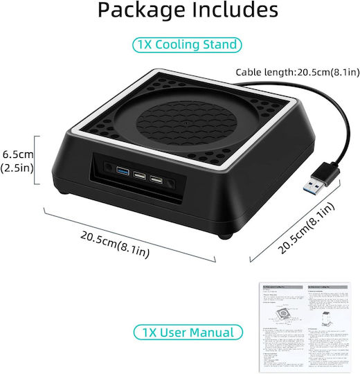 Cooling Base for Xbox Series Xbox in Black Color