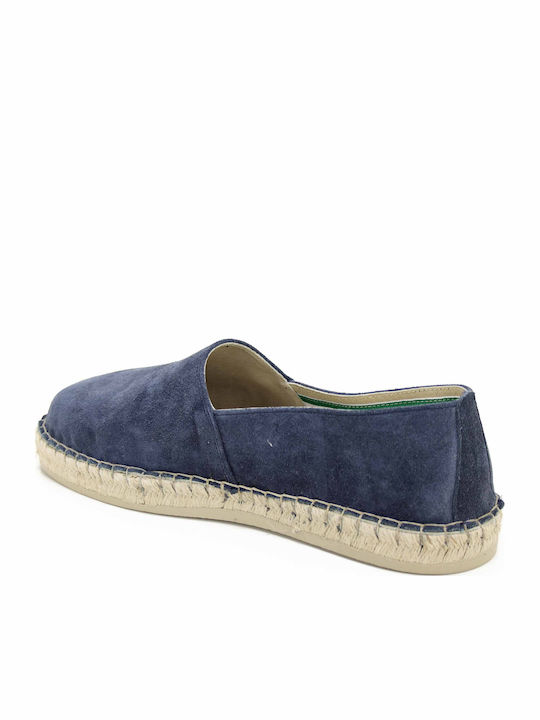 Leder Herren Espadrilles in Blau Farbe