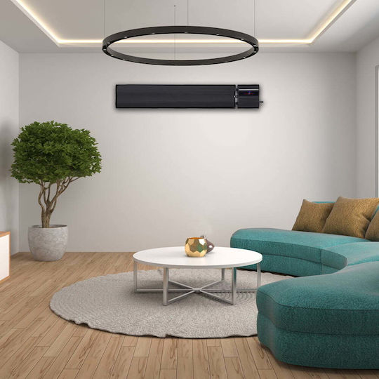 ElectricSun Convector Heater Wall 2800W with Electronic Thermostat and WiFi 180x15cm Black