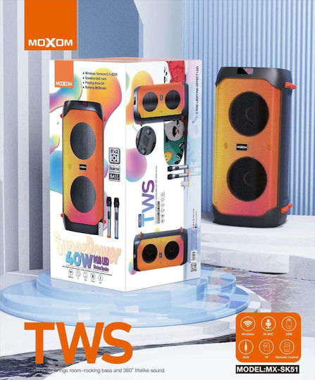 Moxom Speaker with RGB and Bluetooth 40W Black