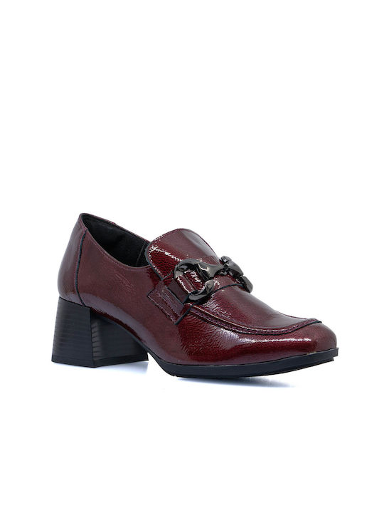 Desiree Shoes Patent Leather Burgundy Heels