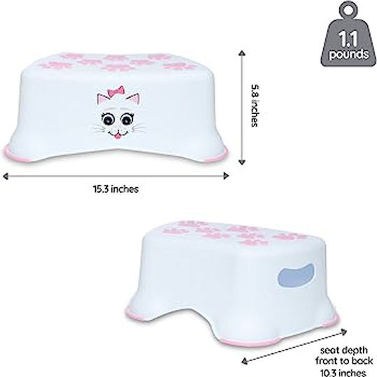 My Carry Potty Single Kids Step Stool for Bathroom White
