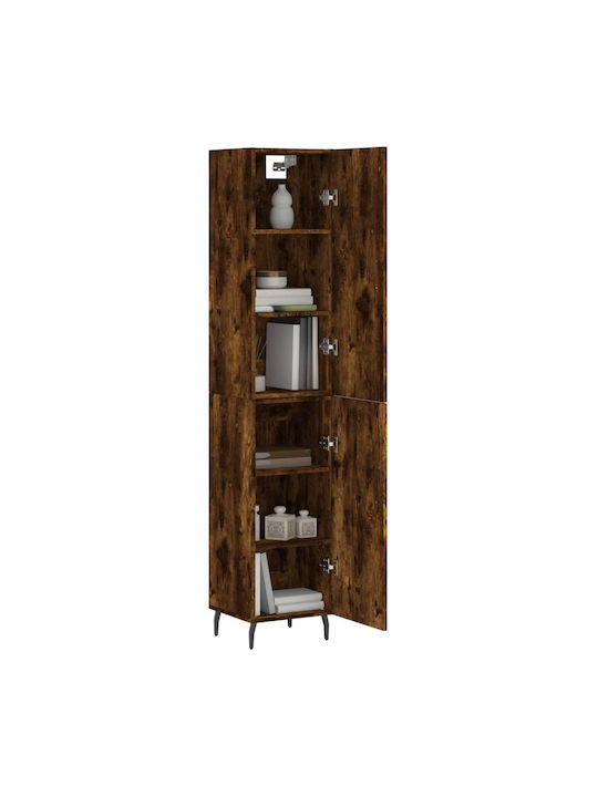 Office Storage Chipboard Cabinet Oak L34.5xW34xH180cm