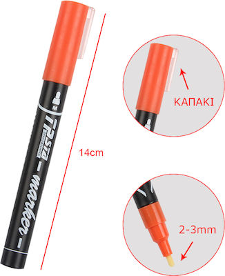 Tpster Acrylic Marker Orange Red