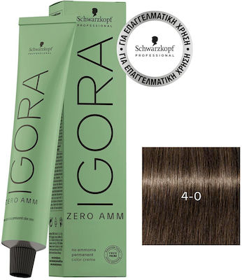 Schwarzkopf Igora Βαφή Μαλλιών 4-0 Καστανό Μεσαίο 60ml