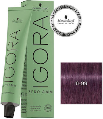 Schwarzkopf Igora Vopsea de Păr 6-99 Blond închis Negru Bold Violet 60ml