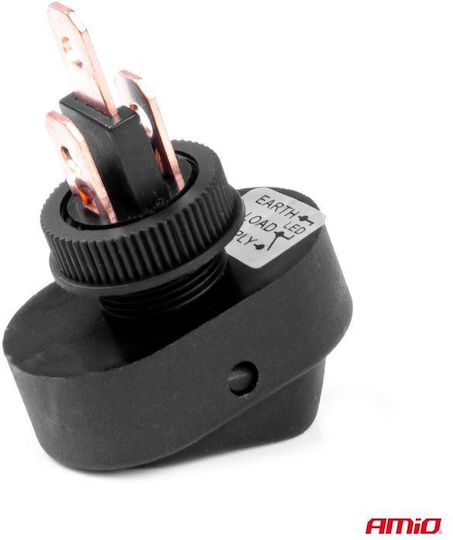 AMiO Διακόπτης On/Off Αυτοκινήτου 12V-24V Universal Κίτρινο