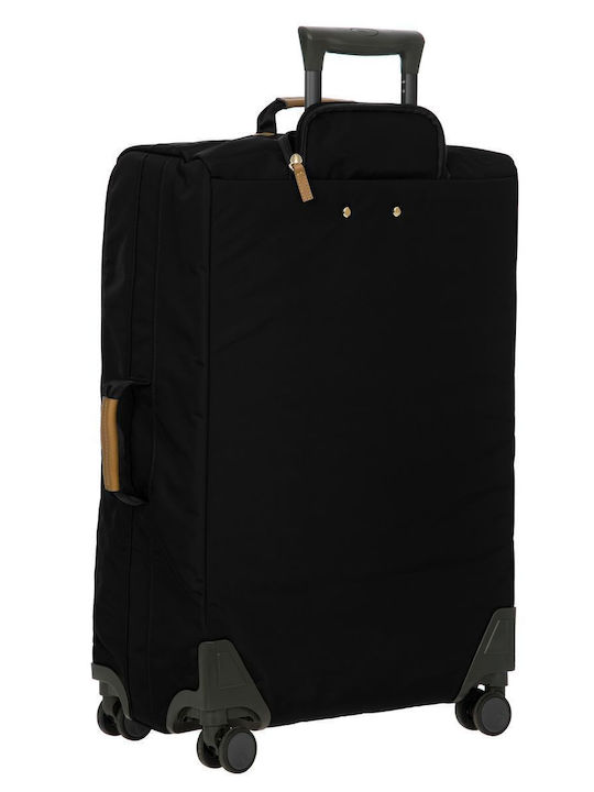 Bric's Milano Großer Stoff-Reisekoffer Ocean Schwarz mit 4 Rädern Höhe 71cm