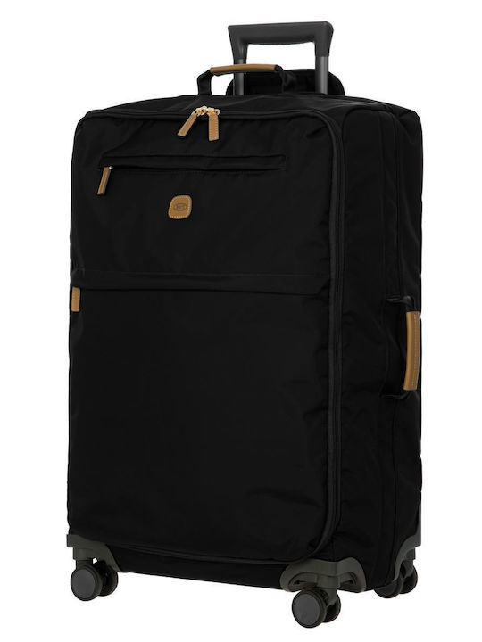 Bric's Milano Großer Stoff-Reisekoffer Ocean Schwarz mit 4 Rädern Höhe 71cm