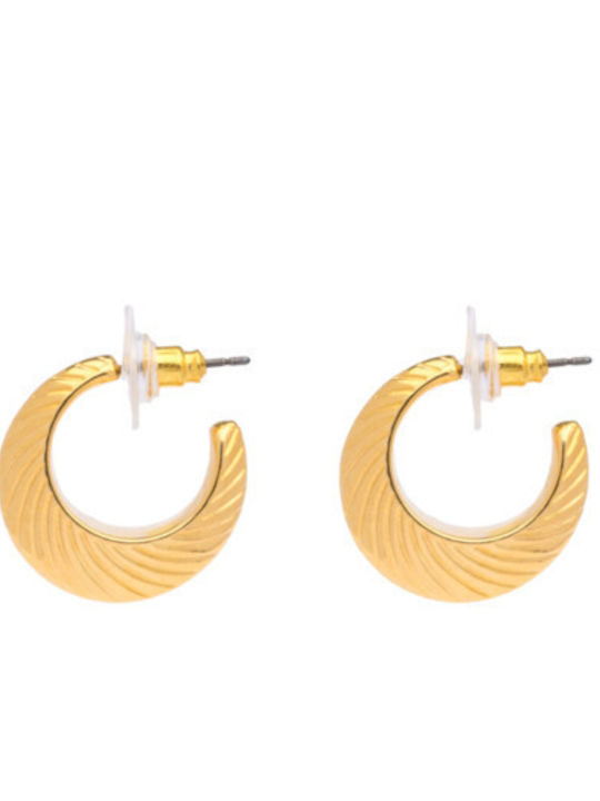 Philio Earrings Hoops Titanium Gold Plated