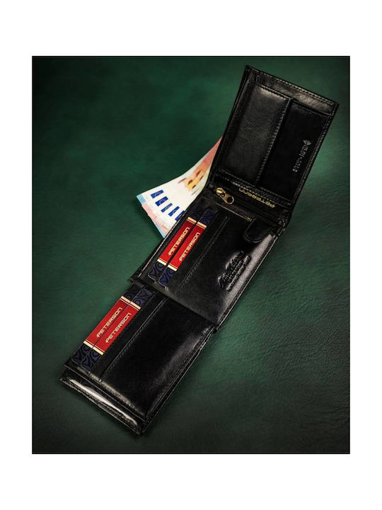 Δερμάτινο Ανδρικό Πορτοφόλι με RFID Μαύρο