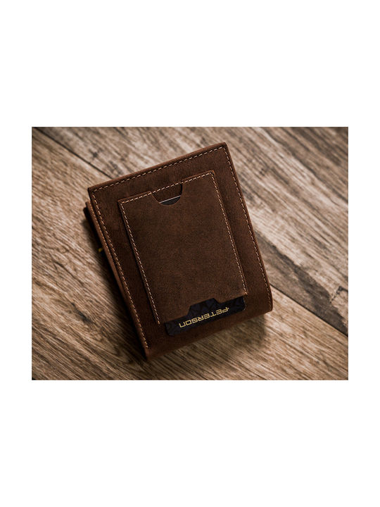 Leather Men's Wallet with RFID Brown