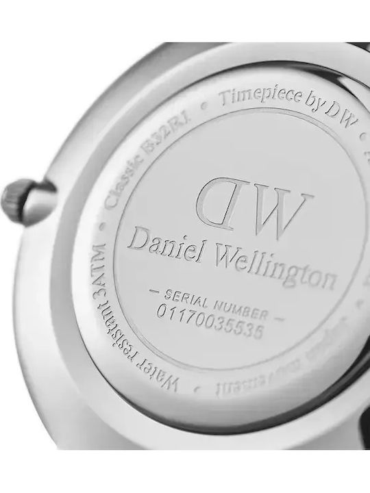 Daniel Wellington Γυναικείο Ρολόι 28mm Μπαταρίας με Μαύρο Μεταλλικό Μπρασελέ
