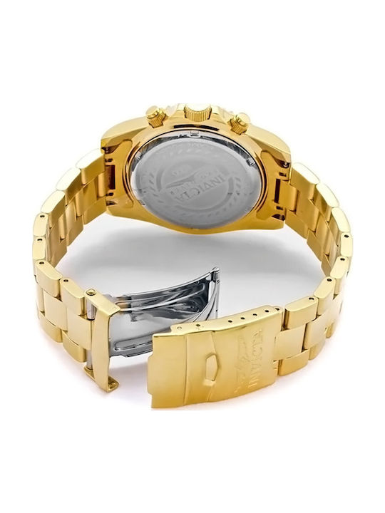 Invicta Ανδρικό Ρολόι 43.5mm Χρονογράφος Μπαταρίας με Μεταλλικό Μπρασελέ