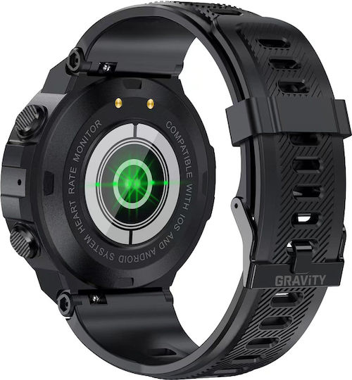 Gravity Digital Battery Watch with Rubber Strap