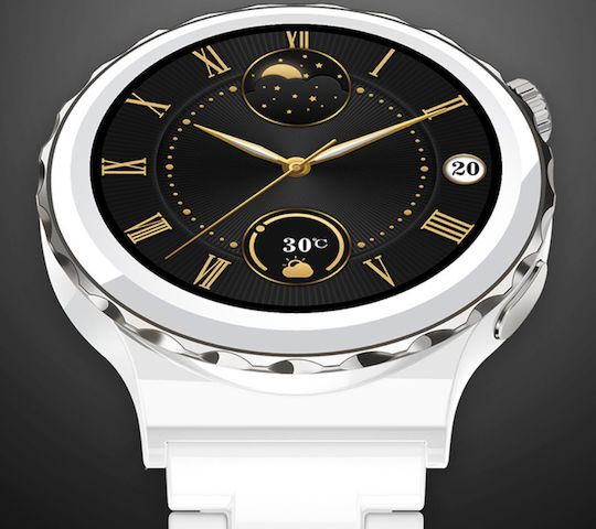 Rubicon SR038D Smartwatch mit Pulsmesser (Weiß)