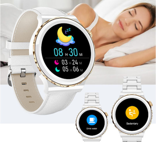 Rubicon SR038B Smartwatch mit Pulsmesser (Weiß)