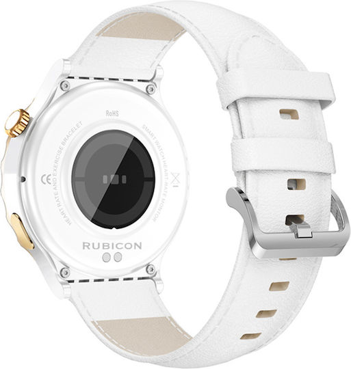 Rubicon SR038B Smartwatch mit Pulsmesser (Weiß)