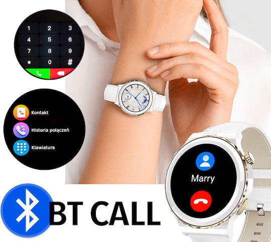 Rubicon SR038B Smartwatch mit Pulsmesser (Weiß)