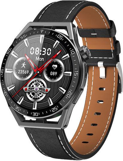 Rubicon SR033D Smartwatch με Παλμογράφο (Μαύρο)