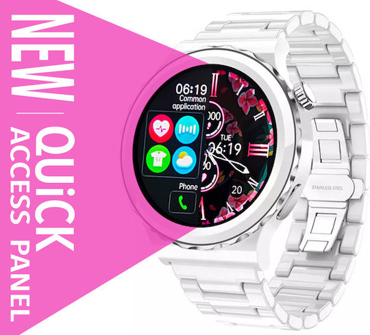 Rubicon SR038B Smartwatch mit Pulsmesser (Weiß)