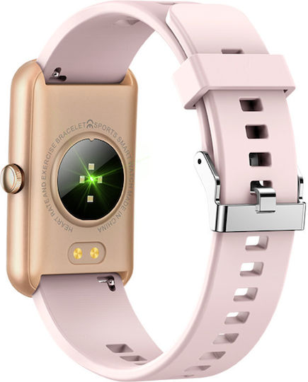 Rubicon SR032E Smartwatch με Παλμογράφο (Ροζ)