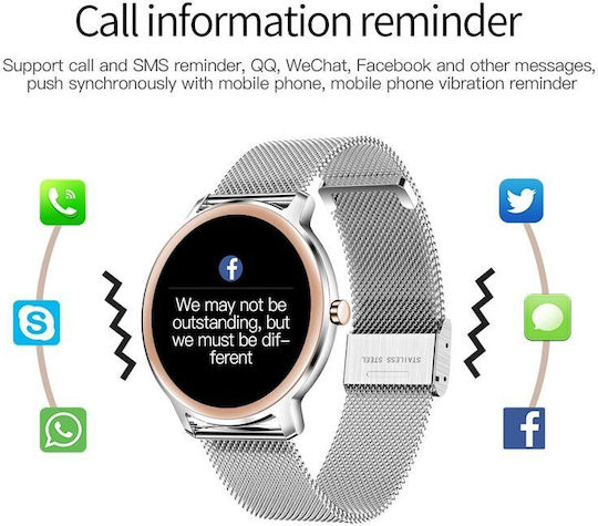 Rubicon SR014E Smartwatch mit Pulsmesser (Schwarz)