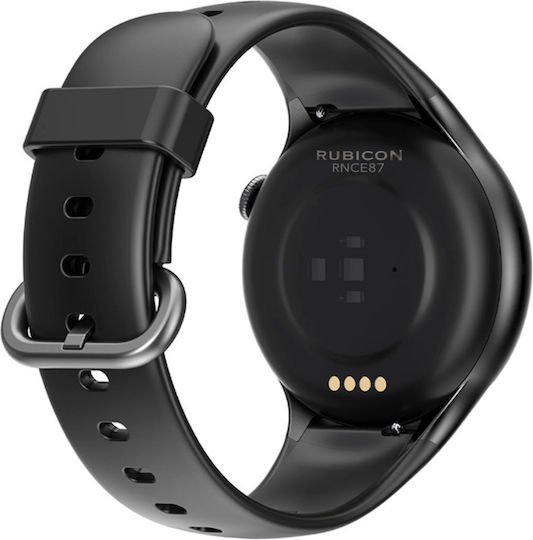 Rubicon SR031A Smartwatch με Παλμογράφο (Μαύρο)