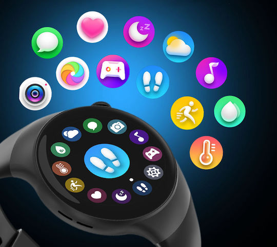 Rubicon SR031B Smartwatch with Heart Rate Monitor (Pink)
