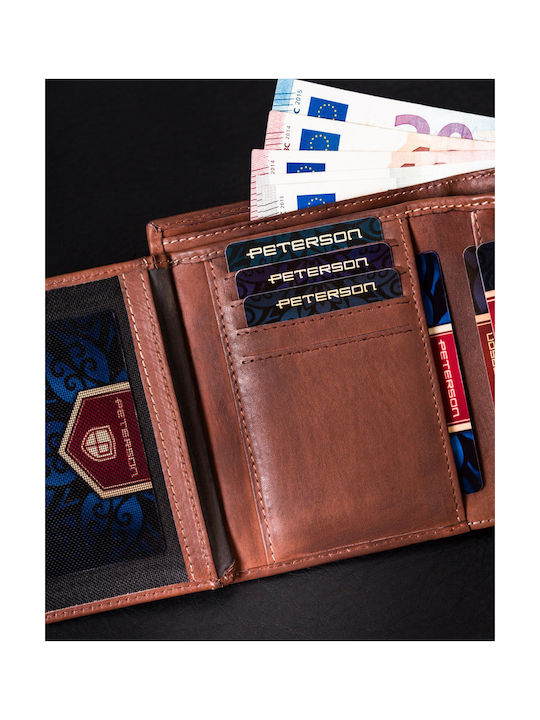 Damentasche Brieftasche Mit RFID Beiges Leder