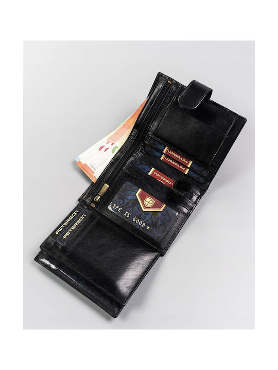 Кожен Мъжки Портфейл с RFID Черен