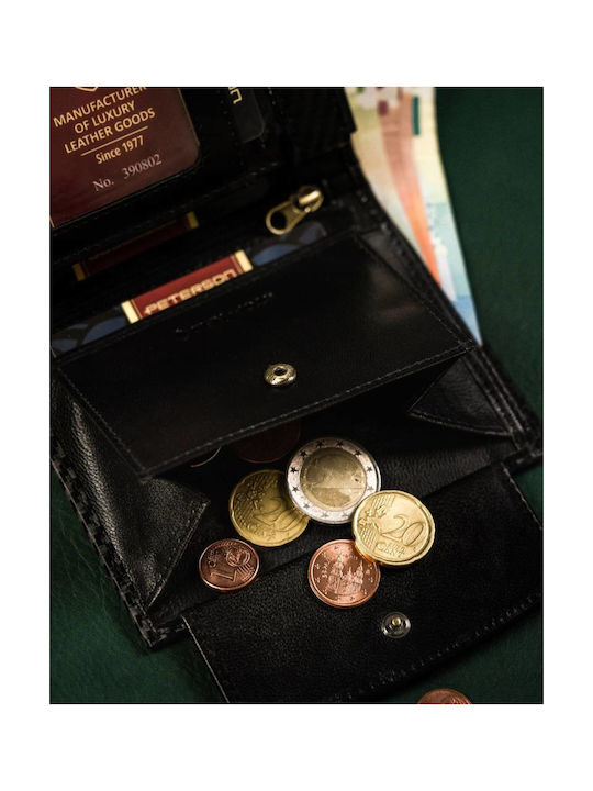 Leather Men's Wallet Cards with RFID Beige