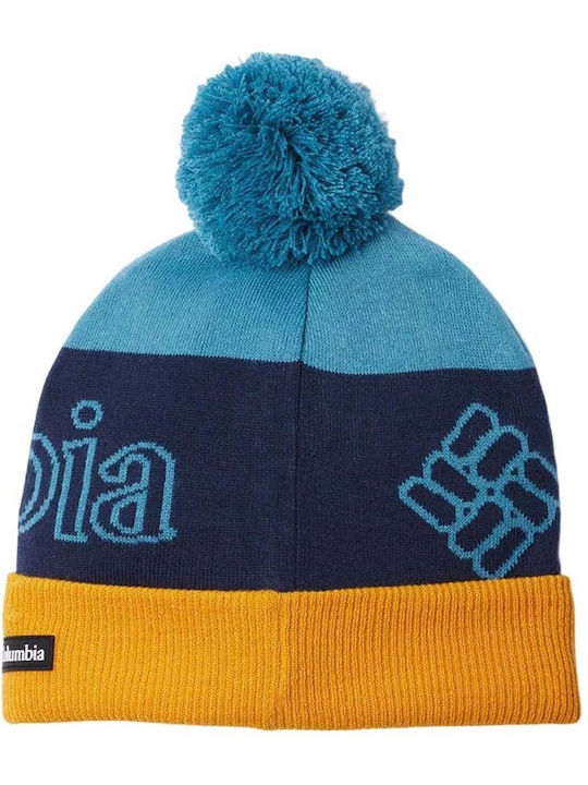 Columbia Ii Pom Pom Beanie Unisex Fleece Σκούφος Πλεκτός σε Ροζ χρώμα