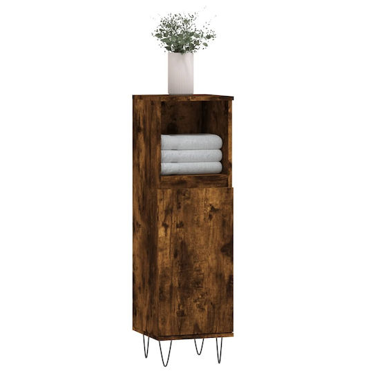 vidaXL Ντουλάπι Μπάνιου 30x30x100cm Δρυς