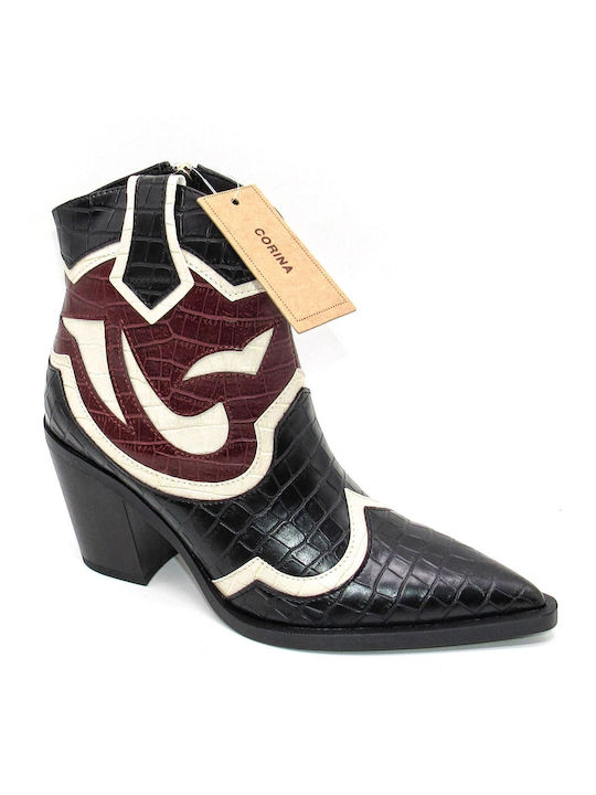 Corina Damen Cowboy-Stiefeletten Burgundisch