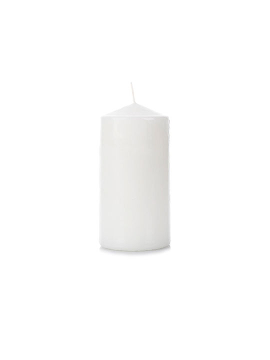 Due esse Decorative Candle White 7.5x20cm