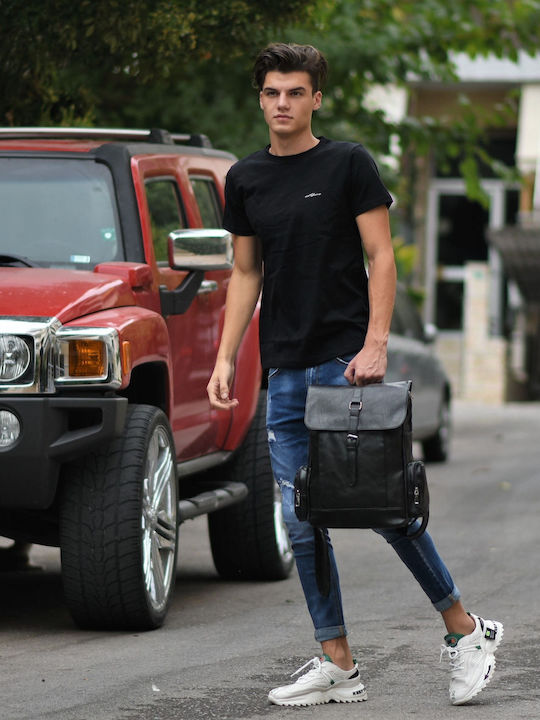 Men's Elastic Jeans Pants with Slim Fit Blue