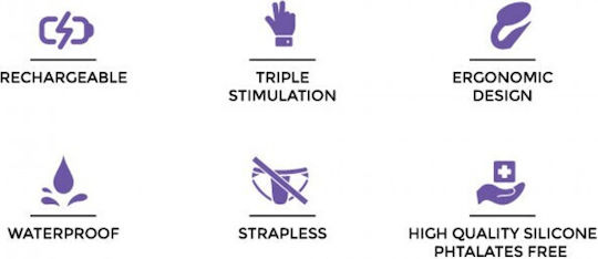 Strap On Me Strapless Strap On με Dildo με Δόνηση σε Μωβ Χρώμα