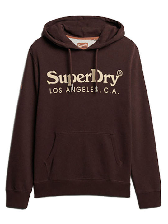 Sweatshirt with Hood Burgundy
