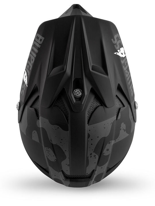 Bluegrass Intox Față întreagă Cască de Bicicletă Coborâre Black Camo Matt