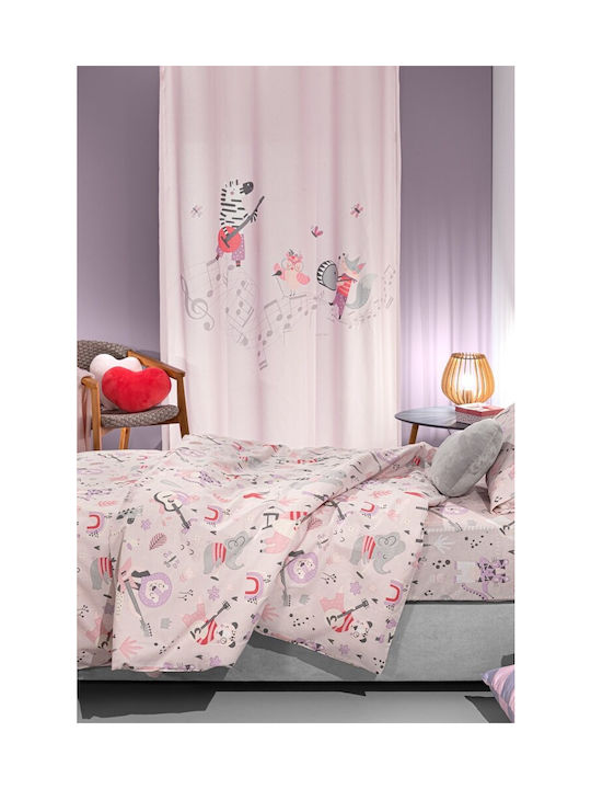 Saint Clair Kinderbettlaken Set Mit Gummizug Jazz Flieder 100x200cm