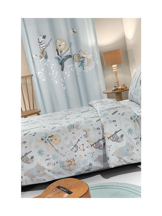 Saint Clair Kinderbettlaken Set Einzeln Blau 165x250cm