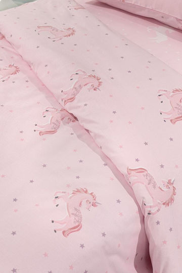 Saint Clair Bettwäsche-Set Einzel Baumwolle Pinto Pinky 165x250cm 3Stück