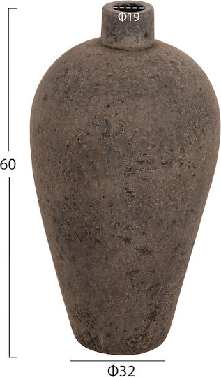 Freebox Floor Vase Ceramic Orange Diameter 32cm Height 60cm
