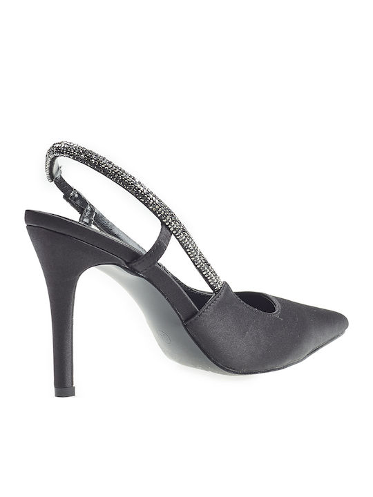 Black High Heels with Strap