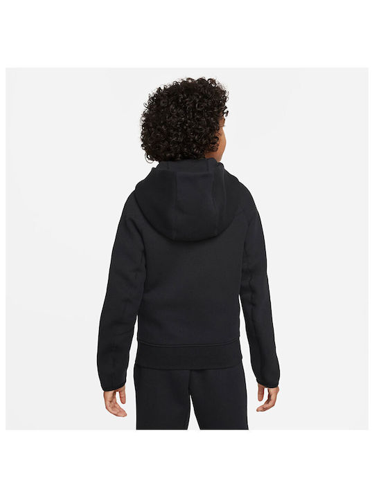 Nike Παιδική Ζακέτα Φούτερ Fleece Μαύρη Sportswear Tech
