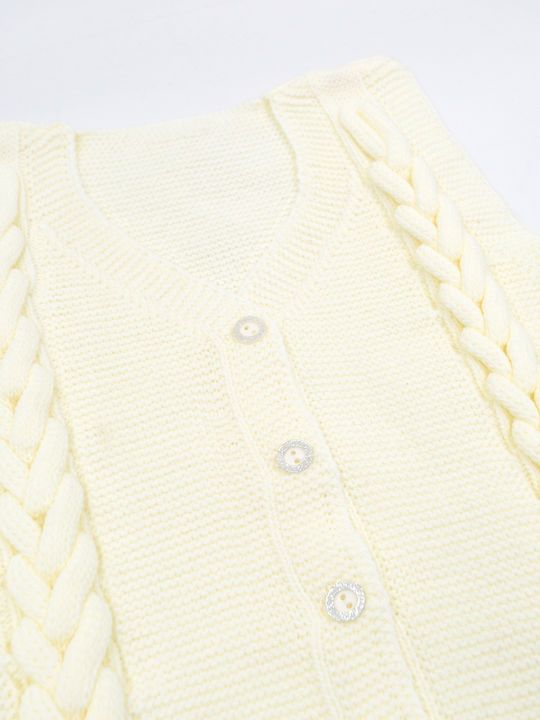 Extan Bebe Knitted Vest Ecru